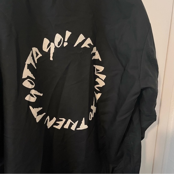 H&M The Weeknd Collab XO Black Parka Trench Windbreaker Rain Jacket Zip - Picture 7 of 12